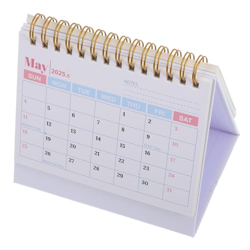 Homoyoyo 2025 Schreibtischkalender Ornamente Bürogeräte Für Den Schreibtisch Klein Stehtischkalender Mini Standkalender Schreibtischplaner Artikel Tagebuch Einfach Winzig Papier von Homoyoyo