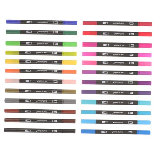 Homoyoyo 24Stücke Wasserfarbe Stifte Für Doppelseitige Marker Für Keramik Holz Stoff Und Metall Kreative Malwerkzeuge Für Kunstprojekte von Homoyoyo