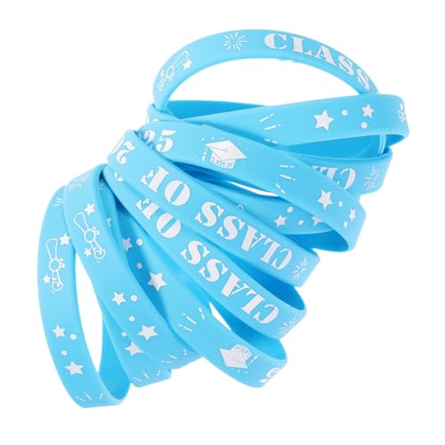 Homoyoyo 25 Stück Abschlussfeier-armbänder, Silikon-armbänder, Klasse 2025, Dekorative Armbänder Für Schulbedarf, Veranstaltungen, Tragbares Handgelenk-zubehör Homoyoyo 25 Stück Abschlussfeier-armbänder, Silikon-armbänder, Klasse 2025, Dekorative Armbänder Für Schulbedarf, Veranstaltungen, Tragbares Handgelenk-zubehör von Homoyoyo
