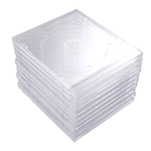 Homoyoyo 25st Transparente Cd-hülle Klares Cd-Paket Klare DVD-hülle Media-Video-aufbewahrungskoffer Tragbarer Cd-aufbewahrungshalter Cd-hüllen Aus Kunststoff Cd-Tasche Leer Umschlag Plastik von Homoyoyo