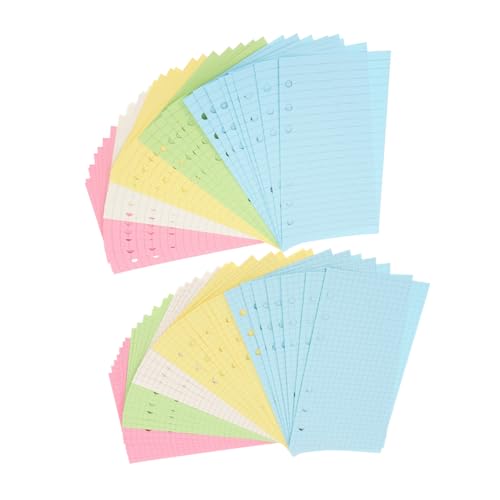 Homoyoyo 2Sätze Nachfüllpapier für Ordner Breites Liniertes und Gitterfüllpapier für Schule Büro und Zuhause Herausnehmbare für Systematische Organisation von Homoyoyo