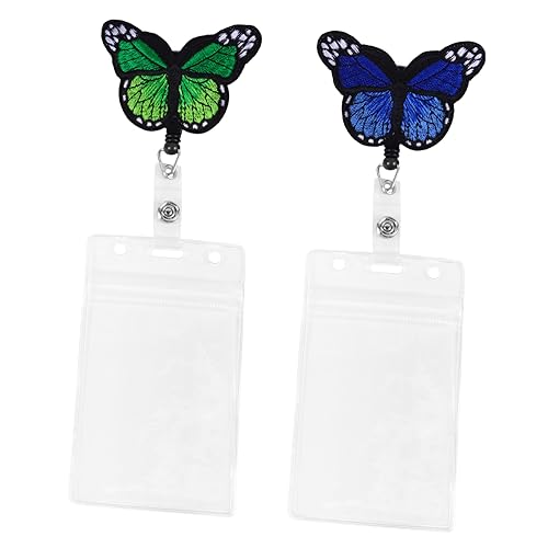 Homoyoyo 2Sätze Retractable Badge Clip mit Bunten Schmetterlingen Teiliges Id Tag Clip und Grüngradienten für Ausweisinhaber Personal und Namensschilder Langlebige Homoyoyo 2Sätze Retractable Badge Clip mit Bunten Schmetterlingen Teiliges Id Tag Clip und Grüngradienten für Ausweisinhaber Personal und Namensschilder Langlebige von Homoyoyo