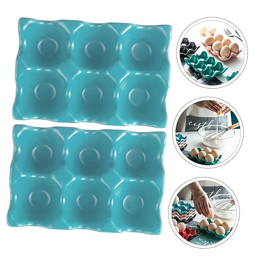 Homoyoyo 2St Ei Lagerung Deviled Egg Servierplatte praktische Eierablage kühlschrankorginizer kühlschranl organisator Eierbehälter Eierständer Dropshipping Eierplatte Eiergitter Eierschale von Homoyoyo