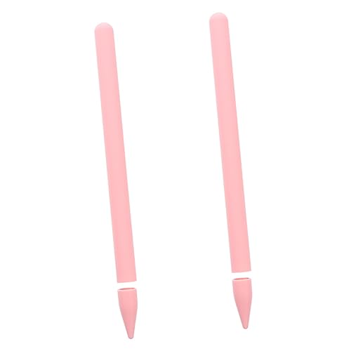 Homoyoyo 2St Federmäppchen Fashion Design Mode Design perrücke pink Comfortable Pink Color Stylus Pen Sleeve Handschrift Etui Silikonhülle Schutzhülle Stift berühren Kieselgel Rosa von Homoyoyo