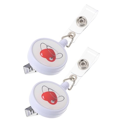 Homoyoyo 2Stücke Einziehbare Abzeichenklemmen Halter für Ausweise Id Holder mit Praktischer Clip Funktion für Namensschilder und Badge Management von Homoyoyo