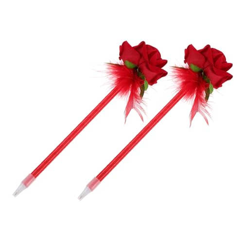 Homoyoyo 2Stücke Kreative Blumen Kugelschreiber Mit Rosen Design Blumenschreibstifte Für Büro Schule von Homoyoyo
