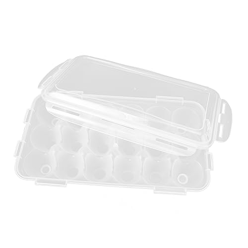 Homoyoyo 2er-box Aufbewahrungsbehälter Für Eier Behälter Mit Tragbarer Eierhalter Eierbehälter Eierhalter Für 18 Gitter Weiß Plastik Versandkarton Mehrschichtig von Homoyoyo