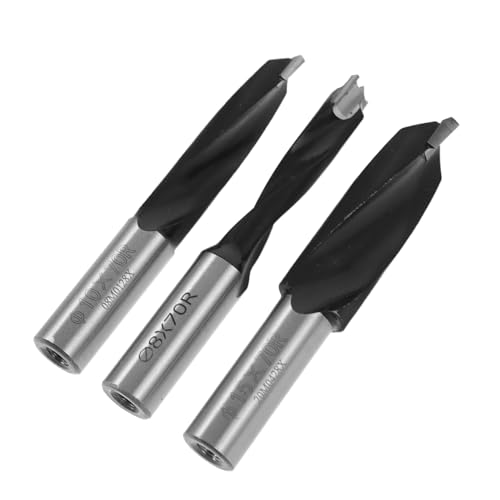 Homoyoyo 3 Stück Bohrer Für Die Holzbearbeitung Block Selbst Protokoll Trat Holzspalter-bohrer Teilt Splitterbohrer Metallspalterbohrer Holz-metallbohrer Bohrer Eisen Black von Homoyoyo