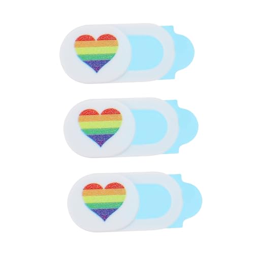 Homoyoyo 3 Stücke Kameraabdeckung Tablet zubehör Laptop-zubehör Tablet Decoration schüchtern Webcam-Abdeckung Regenbogen Webcam-Abdeckfolie für Tablet Laptop-Kamera-Abdeckfolie Abs Colorful von Homoyoyo