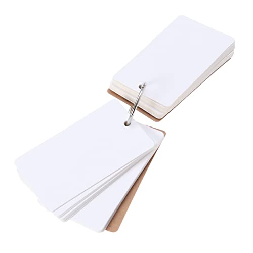 Homoyoyo 300 Lernkarten Ring Stichworte klebrig Wörter regiert blinken Minikarten Cue -Karten bookmarks lesezeichen book mark notiztafel note book grußkarten Index-Aktie DIY-Grußkarte Weiß von Homoyoyo