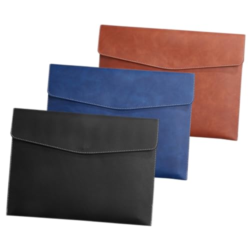 Homoyoyo 3Stücke Dokumententaschen Aus Wasserfestem Imitationsleder Quittungsorganisatortasche Und Dateiordner Organizer Und Robuste Und Stilvolle Aufbewahrung von Homoyoyo