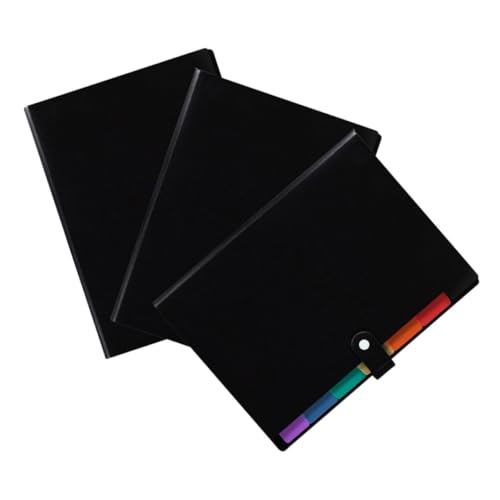 Homoyoyo 3Stücke Multi Pocket Ordner Robuster Aktenbeutel Zur Organisation Von Dokumenten Fächer Ordner Mit Farbigen Einlagen Für Büro Und Zuhause von Homoyoyo