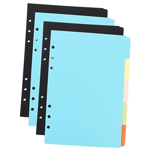 Homoyoyo 4 Sätze a6 Index-Beschriftungspunkte Registerkarten Notizblock-Tabs Buchseite Seitenteiler trennstreifen für ordner Notizbuch Index Notizbuch-Indexteiler Buchmarkierungen Papier von Homoyoyo