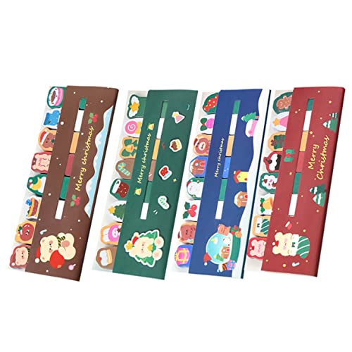 Homoyoyo 4 Sticky Tabs lesen Schülerbriefpapier farbige Seitenmarkierungen süße Registerkarten markierungsfahnen Markierungsfähnchen Haushaltsklebefahnen professionelle Klebefahnen Colorful von Homoyoyo