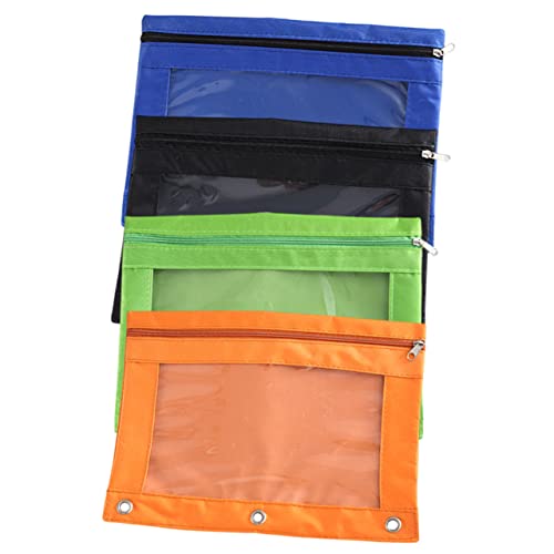 Homoyoyo 4 Stück Federmäppchen für Ordner Ordner-Dokumententaschen Schreibtisch Ordnertasche Sammeln groß aufbewahrungssack storage pockets Bindetaschen abnehmbare Bindetasche Oxford-Stoff von Homoyoyo