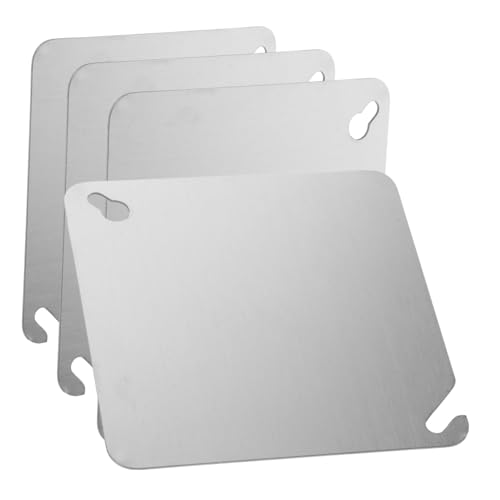 Homoyoyo 4Er-Packung Abdeckung des Elektrokastens Abdeckungen für Steckdosen Abdeckplatte für Deckenleuchte Abdeckplatten für Steckdosen Deckenlochabdeckung Rostfreier Stahl Silver von Homoyoyo