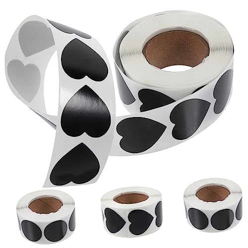Homoyoyo 4Rollen Herzaufkleber Geschenketiketten Selbstklebend Umhülle Versiegelungsetiketten Für Hochzeiten Partys Und DIY Projekte Punkt von Homoyoyo