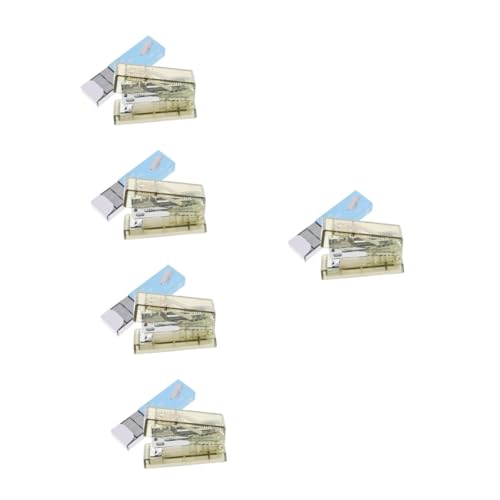 Homoyoyo 5 Sets Mini Hefter Schreibtischhefter Handheld Tragbar Hände Transparent Süßer Hefter Rosa Hefter Süße Heftklammern Ästhetisches Briefpapier Professioneller Handhefter von Homoyoyo