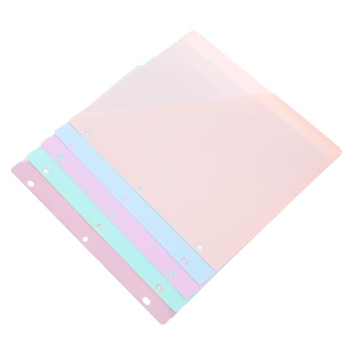 Homoyoyo 5 Stück 3 Ordner Mit Taschen Farbe Ring Datei Blau Falten Büro Ordner Mit Tabs Dokumentieren Faltbar Behälter Ordner-organizer-polyjacke Unterlagen Ziehen Um Separator Für Pp von Homoyoyo