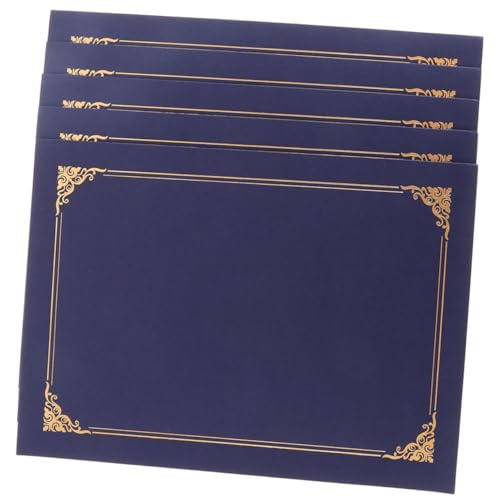 Homoyoyo 5 Stück Zertifikat Deckt Personalisierter Zertifikatsinhaber Weiß Zertifikatsordner Gold Schälen Mehrere Schüttgut Karte Preisträger Urkundenhülle Diplomumschläge Papier Blue Homoyoyo 5 Stück Zertifikat Deckt Personalisierter Zertifikatsinhaber Weiß Zertifikatsordner Gold Schälen Mehrere Schüttgut Karte Preisträger Urkundenhülle Diplomumschläge Papier Blue von Homoyoyo