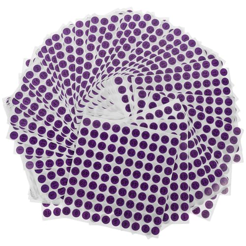 Homoyoyo 50 Blatt Seriennummernaufkleber nummern aufkleber zahlenaufkleber Nummernaufkleber abziehbar Ziffernsticker Kalenderaufkleber Punkt Digitale Etiketten Aufklebernummern PVC von Homoyoyo