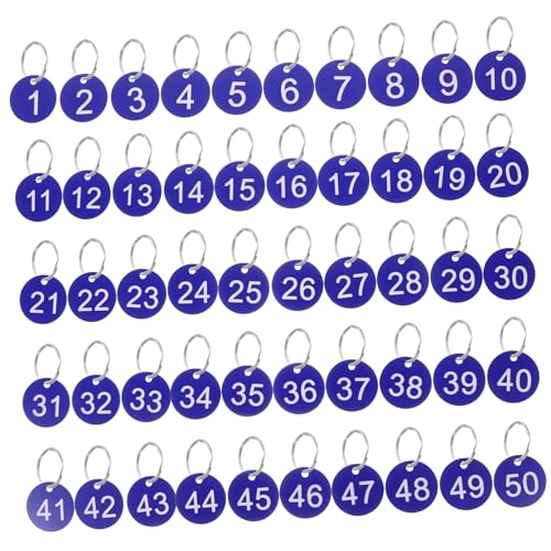 Homoyoyo 50 Sätze Nummernschild Gepäckanhänger nummeriert ID-Tags mit Ringen Schlüsselanhänger mit Etiketten ID -Tags Runde Zahlen -Tags Acryl Blau Homoyoyo 50 Sätze Nummernschild Gepäckanhänger nummeriert ID-Tags mit Ringen Schlüsselanhänger mit Etiketten ID -Tags Runde Zahlen -Tags Acryl Blau von Homoyoyo