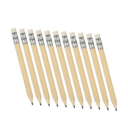 Homoyoyo 50 Stück Mini Bleistift klein Radiergummi Holzkohle für Golf erasable pen abwischbarer stift holzkugelschreiber stift wegradierbar Bleistifte zeichnen kurzer bleistift hölzern von Homoyoyo