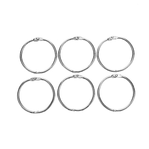 Homoyoyo 50Stücke Buchringe Aus Binder Ringe Für DIY Projekte Praktische Binder Clips Für Notizen Quittungen Und Planer Langlebig Und Tragbar Binden von Homoyoyo
