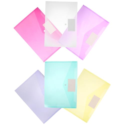Homoyoyo 6 Stück Aktenhalter Umschläge Durchsichtige Ablageboxen Für Home Office Organizer Ordner Transparente Aktentasche Dokumententasche Bürotaschen Dokumentenhalter Akten von Homoyoyo