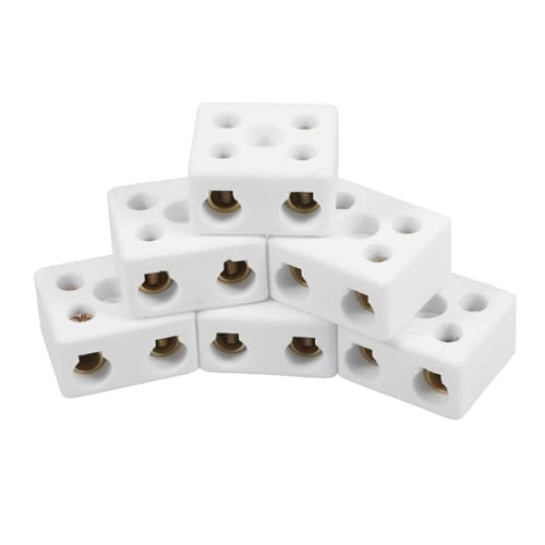 Homoyoyo 6 Stück Klemmenblock Drahtwürfelverbinder Stereo-Klinkenkabel Anschlussdrahtverbinder Einlage zum Aufbügeln Crimpwerkzeug für Kabelschuhe Keramik Weiß Homoyoyo 6 Stück Klemmenblock Drahtwürfelverbinder Stereo-Klinkenkabel Anschlussdrahtverbinder Einlage zum Aufbügeln Crimpwerkzeug für Kabelschuhe Keramik Weiß von Homoyoyo