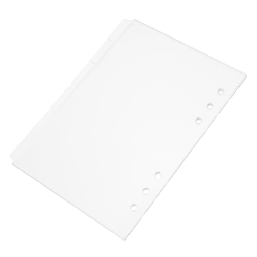 Homoyoyo 6Stücke Acryl Trennblätter für Ring Ordner Abnehmbare Divider für Papierordner Robuste und Vielseitige Aktentrenner für Büro Schule und Zuhause von Homoyoyo