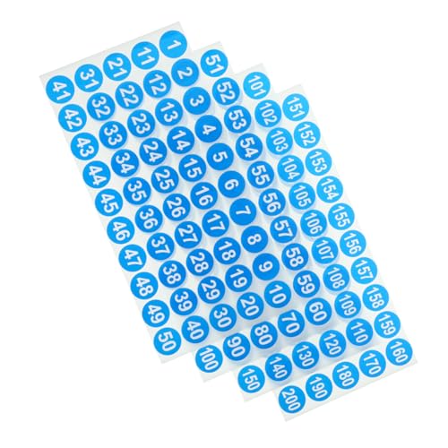 Homoyoyo 8 Blatt Digitale Aufkleber Zahlen Aufkleben Etikett Aufklebernummern Nummerierte Aufkleber Größe Nummernaufkleber Klein Klebrig Anzahl Inventaraufkleber Vinyl -zahlenaufkleber Blue von Homoyoyo