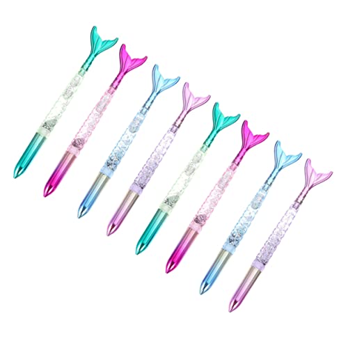 Homoyoyo 8 Stück Meerjungfrau Stift schwarze Geltinte süßer Gelstift Stifte süße Stifte gel schreibstifte gel ink pen Schreibstifte für die Schule signieren Stifte Plastik von Homoyoyo
