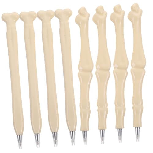 Homoyoyo 8 Stück Schreibwaren ästhetisch klein Neuheitstifte Schreiben sign pen Unterschriftstift kugelschreiber einzigartige Knochenstifte kreative Stifte schwarze Nachfüllung Beige von Homoyoyo
