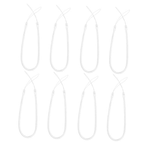 Homoyoyo 8 Stück Stifthalter Bleistift-Lanyard Stiftband ausziehbar binden dünn Stiftleine schlüsselanhanger Stift Halterung hängendes Schlüsselband Federseil für Stylus-Stift Plastik Weiß von Homoyoyo
