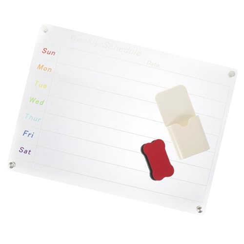 Homoyoyo Acryl Wochenplaner Abwischbare Magnettafel Für Kühlschrank Transparente Planungstafel Für Essensplanung Familienorganisation Und Einkaufslisten von Homoyoyo
