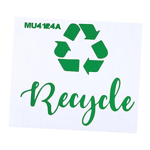 Homoyoyo Aufkleber für die Mülltrennung Abfalltrennung-Aufkleber Abfallbehälter-Aufkleber Abfall-Label-Aufkleber Wasserdichte Aufkleber Mülleimer Aufkleber Recycling-Aufkleber PVC Green von Homoyoyo