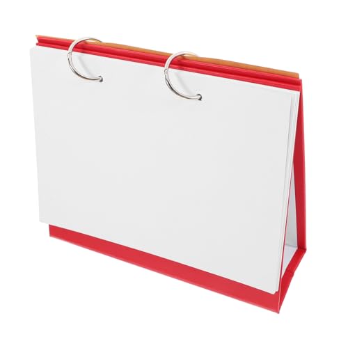 Homoyoyo Blanko Tischkalender Binder Nachfüllbarer Notizblock Mit Weißen DIY Handgezeichnetes Skizzenbuch Roter Rahmen Agenda Für Kreative Projekte von Homoyoyo