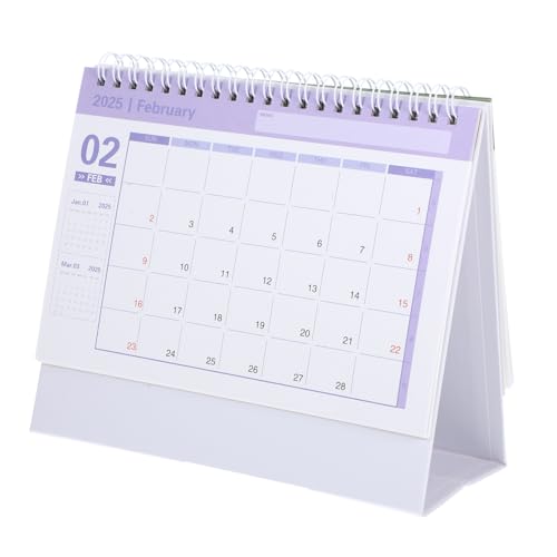 Homoyoyo Englischer Tischkalender Minimalistischer Stehkalender Für Schreibtisch Wohnaccessoire Traumhaftem Für Büro Und Zuhause Monatsübersicht von Homoyoyo