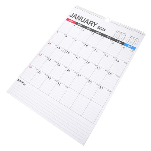 Homoyoyo Englischer Wandkalender countdown kalender countdown calender Wochenkalender jahreskalender Wandkalender Kunst monatlich Die aus Hängekalender 2024 Termin hängender Kalender Papier von Homoyoyo