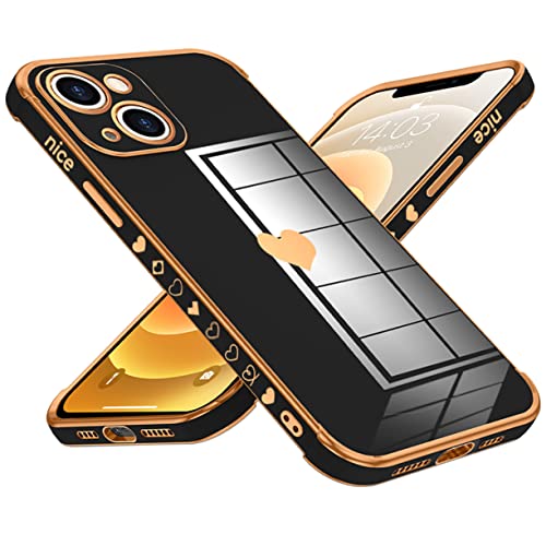 Homoyoyo Hülle Mini -Artikel Schutzhülle Schocksicheres Telefongehäuse Handyhülle Telefongehäuse Galvanisieren Mobiltelefonhülle Handy Abdeckung Telefonschutz Black von Homoyoyo