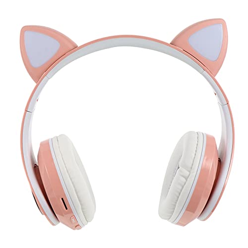 Homoyoyo Kabelloses Gaming Mit Katzenohren Faltbare Kopfhörer in Wiederaufladbare Over Ear Kopfhörer Für Süßes Design Aux Unterstützung von Homoyoyo