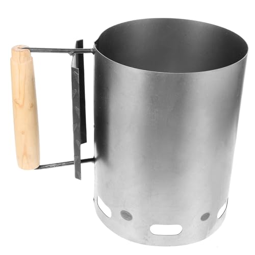 Homoyoyo Kaminanzünderkorb Grillstarter Dose Holzkohleofen Outdoor-Schornsteinstarter Holzkohlezange Grillzubehör Kohleofen Grill Kindergarten Holzspitze Holzkohleeimer Camping von Homoyoyo