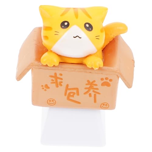 Homoyoyo Katzen ESC Keycap - Cartoon Anime Design - Unterbeleuchtung Kompatibel DIY Ersatz Für Mechanische Tastatur Kreative Schlüsselkappen Deko in Orange Ideal Für Gamer Und von Homoyoyo