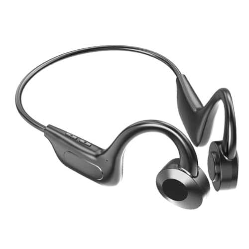 Knochenschall Kopfhörer, Mikrofon läuft Playtime blutooth5.1 Kopfhoerer Gehörschutzstöpsel Kabellose Kopfhörer Drahtloses Knochenleitungs-Headset mit Drahtloser Verbindung von Homoyoyo
