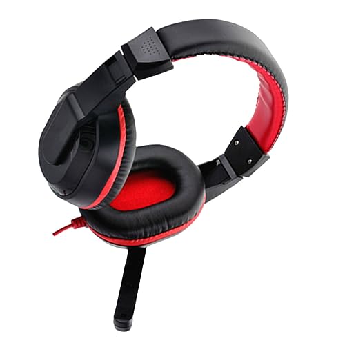 Homoyoyo Kopfhörer mit Mikrofon Over-Ear Headphones Ear kopfhörer Headset mit mikrofon Computer-kopfhörer Noise-Cancelling Headphones Gaming-Headsets Over-Ear-Kopfhörer Studio-Kopfhörer rot von Homoyoyo