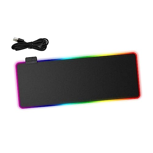 Homoyoyo RGB Mauspad mit Leuchtendem Design LED Mausunterlage für Gaming und Büro Einfach zu Bedienen mit Speicher Hohe Zuverlässigkeit von Homoyoyo