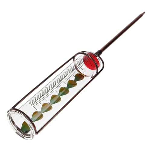 Homoyoyo Regenmesser Mit Ersatztube Wetterstation Für Außenbereich Transparent Mit Grünem Stabilität Für Terrasse von Homoyoyo