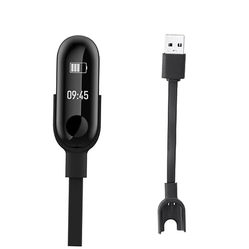 Homoyoyo Ersatz-USB-ladegerät für 3 Kompatible Kabel für Smart Wristband Schwarz 100% Fit von Homoyoyo