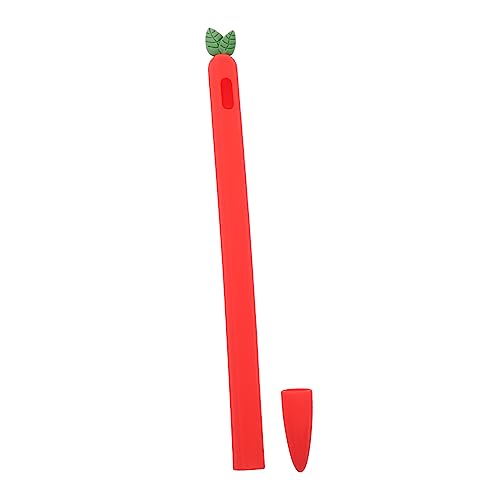 Homoyoyo Stylus-Hülle a- Federmäppchen 2 Schutzhülle aus Silikon bleistifte Stylus Stiftetui Stift-Schutzhülle Handschrift Griffigkeit Halterung Stift Kappe Generation Silikonhülle rot von Homoyoyo